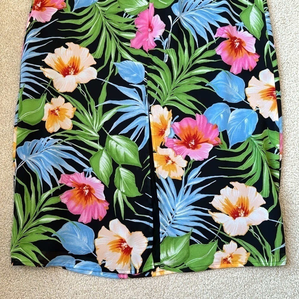 Vintage Emma James Tropical A-Line Skirt Hawaiian Lightweight 90s Size 8 - Picture 3 of 6